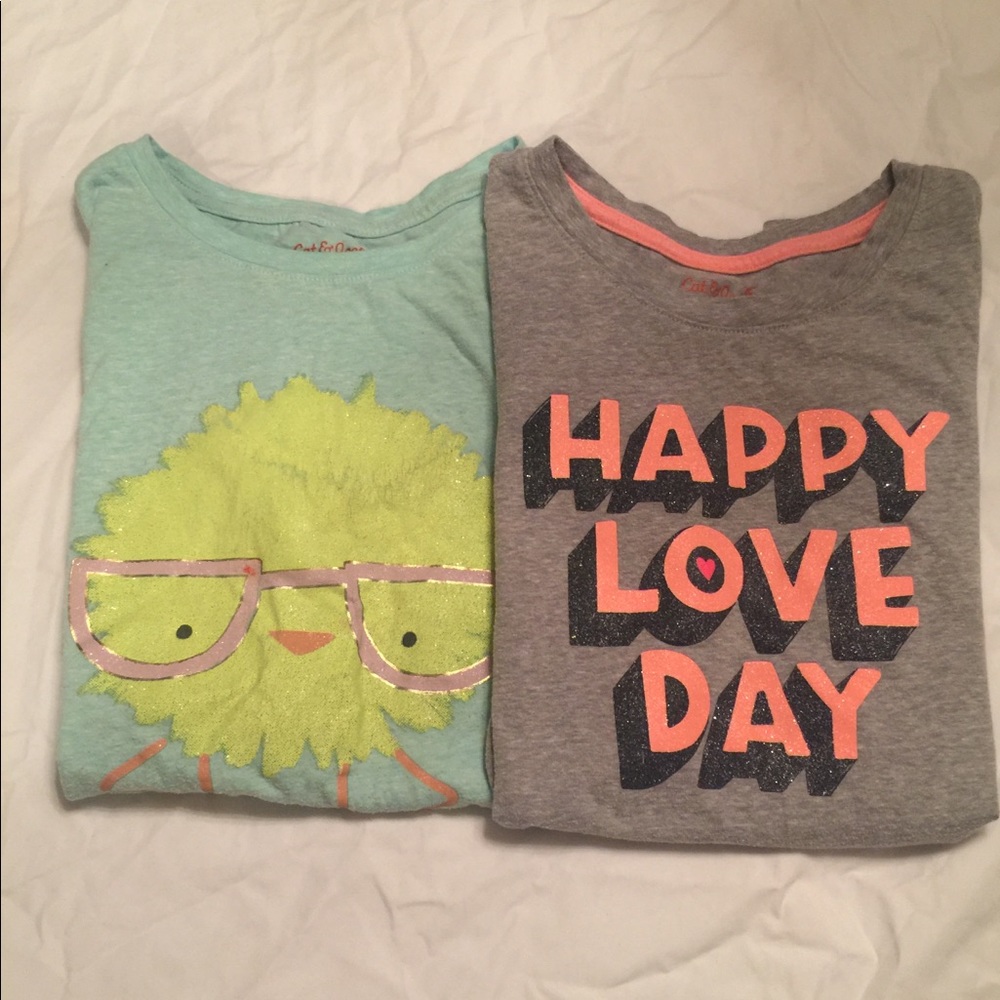 Cat & Jack T-shirts Lot Of 2 size 10/12